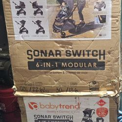 Baby Trend Sonar Switch 6-in-1 Modular Travel System Stroller with Car Seat