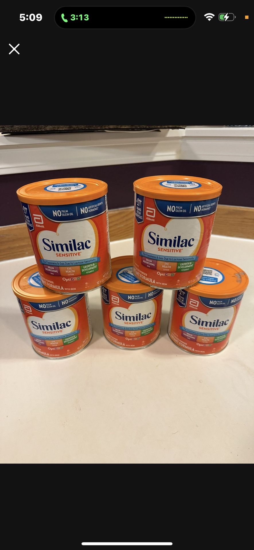 Similac Sensitive 12.5 Oz Can (7 Cans)