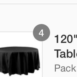 Black Round Tablecloths 