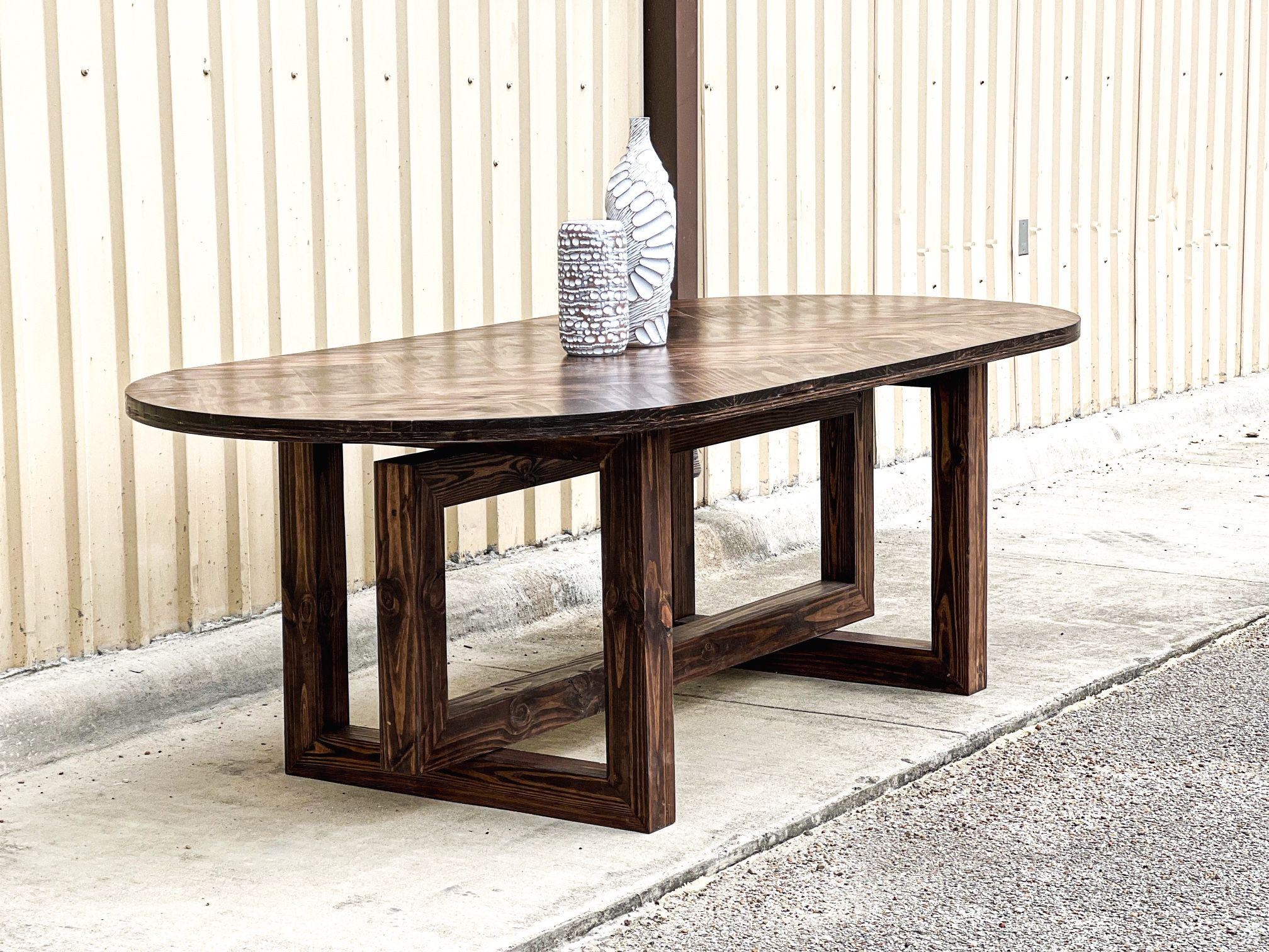 Custom Made Round Dining Table Breakfast Nook Bistro Farmhouse