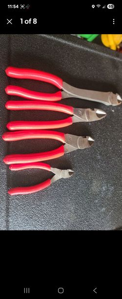 Snap On 4pc Cutter Plier Lot 85ACF 87ACF 388ACF 312ACF
