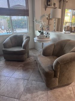 Two Swivel Chairs for Family Room