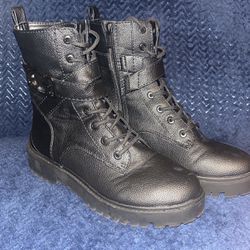 Guess Black Combat Boots Size 9.5