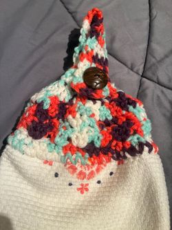 Handmade Crochet Top Kitchen Hanging Towel