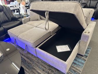 NEW OFFER! Luna Grey 2Pcs Sectional Pull Out Bed