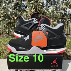 Jordan 4 Black Red OG BRED Cement Sz 10 Travis Nigel Gamma Cat