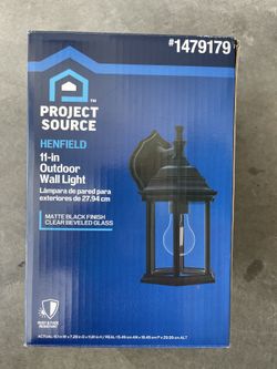 11” Matte Black Outdoor Wall Light