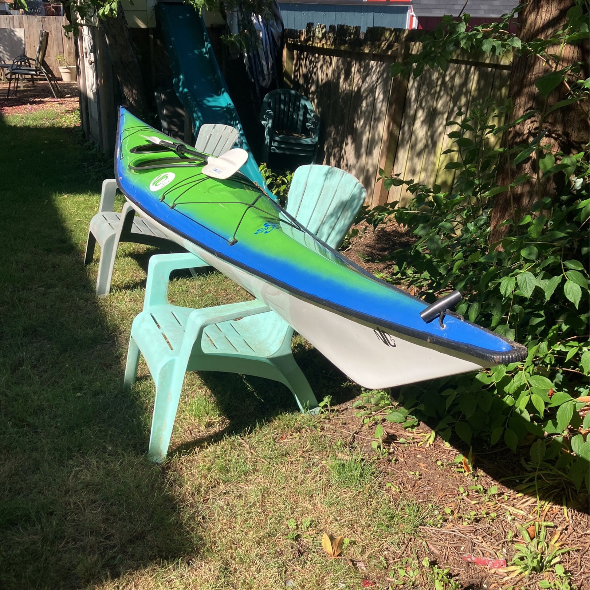 Stored Under Cover. Kayak, NC17 Ocean Going. Reasonable Offers.