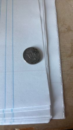 US Three Cent Silver Coin. $15