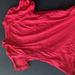 Red polo shirt