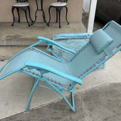 Zero Gravity Chairs Set of 2 - New Turquoise Color