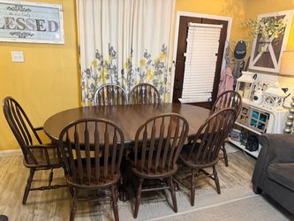 Vintage Solid Wood Dining Table Set