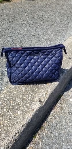 MZ Wallace Medium Metro Quilted Nylon Clutch (Dawn Blue)