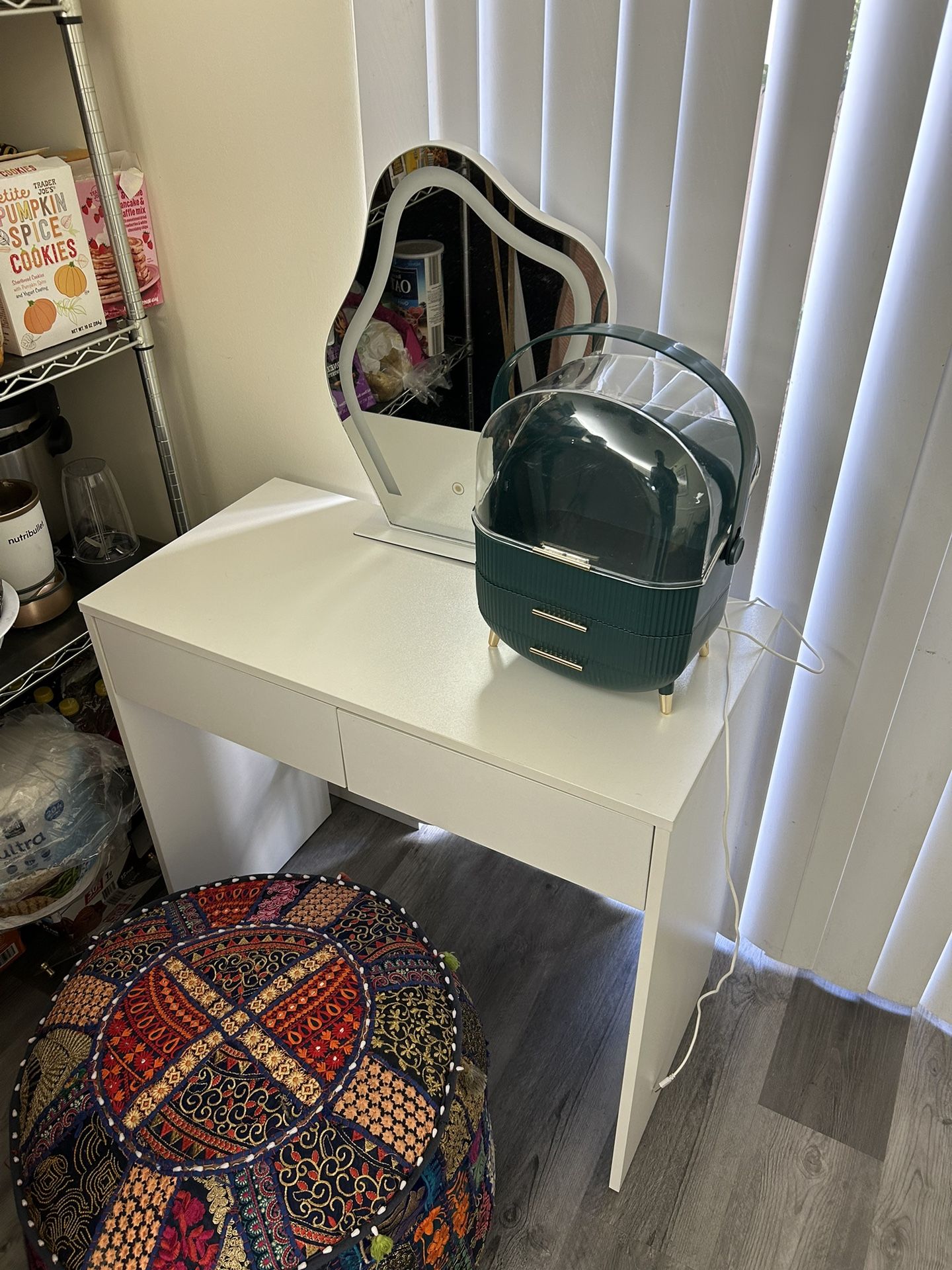 Ottoman, Desk, Vanity, Makeup Holder