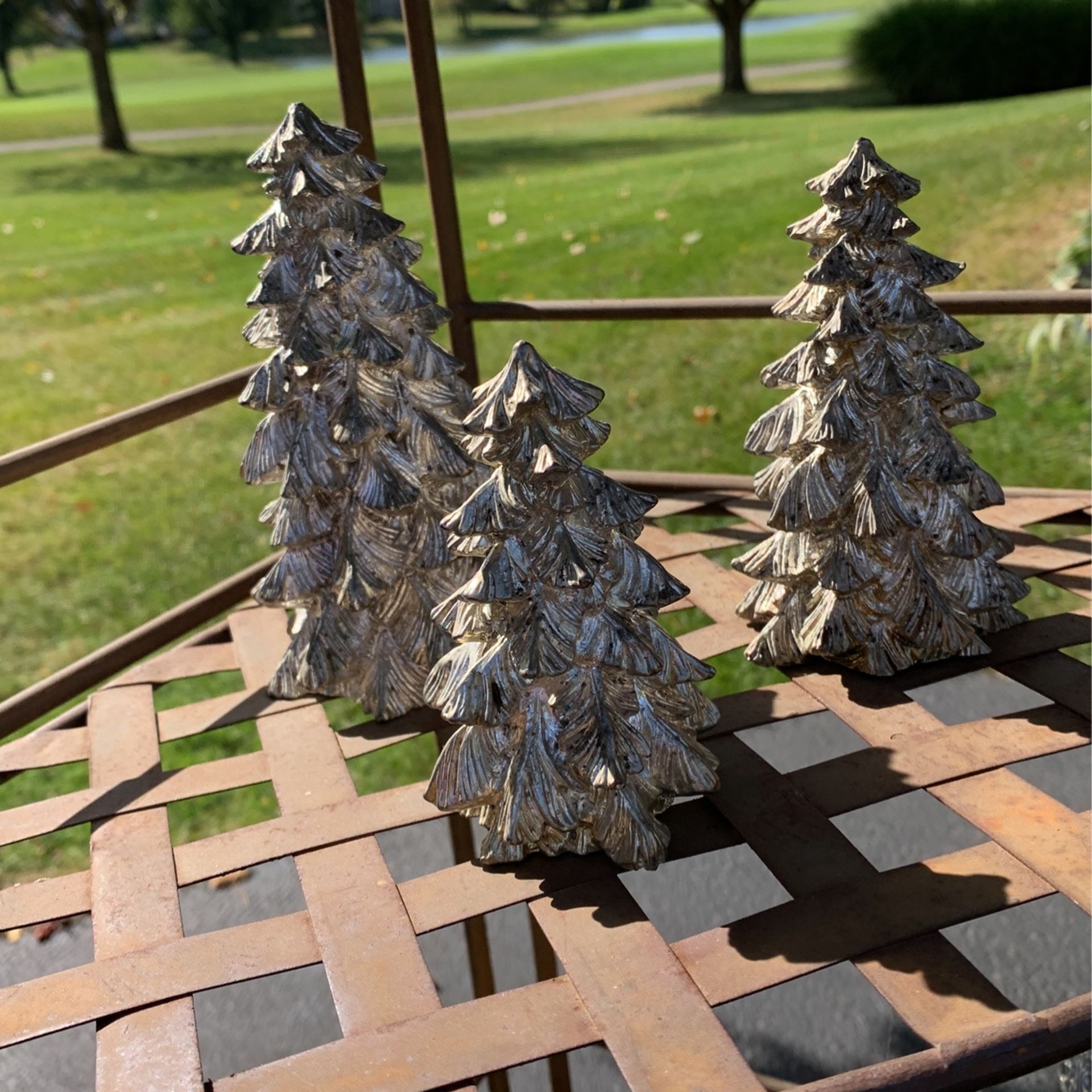 Metal Pine Tree Set Of 3