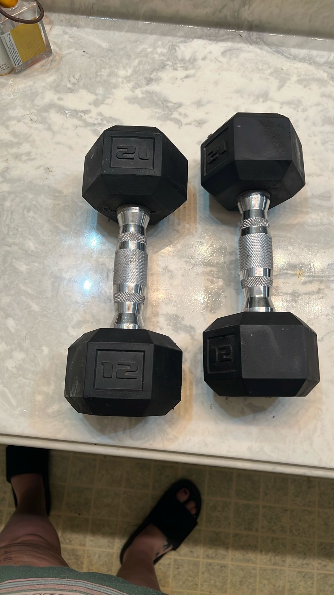 Set Of 12 Lb dumbbells