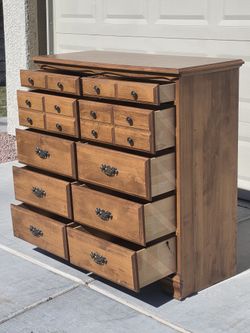 10 Drawer Wood Dresser