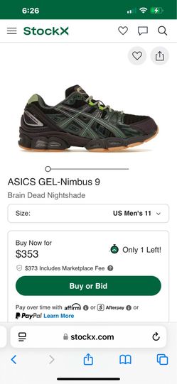 ASICS GEL-NIMBUS 9 ) BRAIN-DEAD COLAB SZ11m