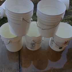 5 Gallons buckets 5 for $18.00.