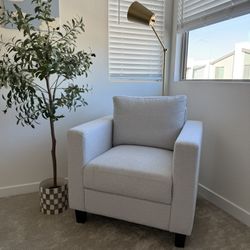 Stone Accent Chair, Light Grey