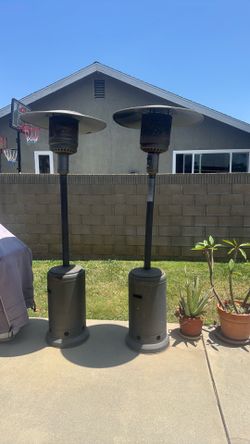 2 outdoor heaters with no tanks