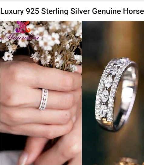 LUXURY GENUINE HORSE WEDDING BAND!