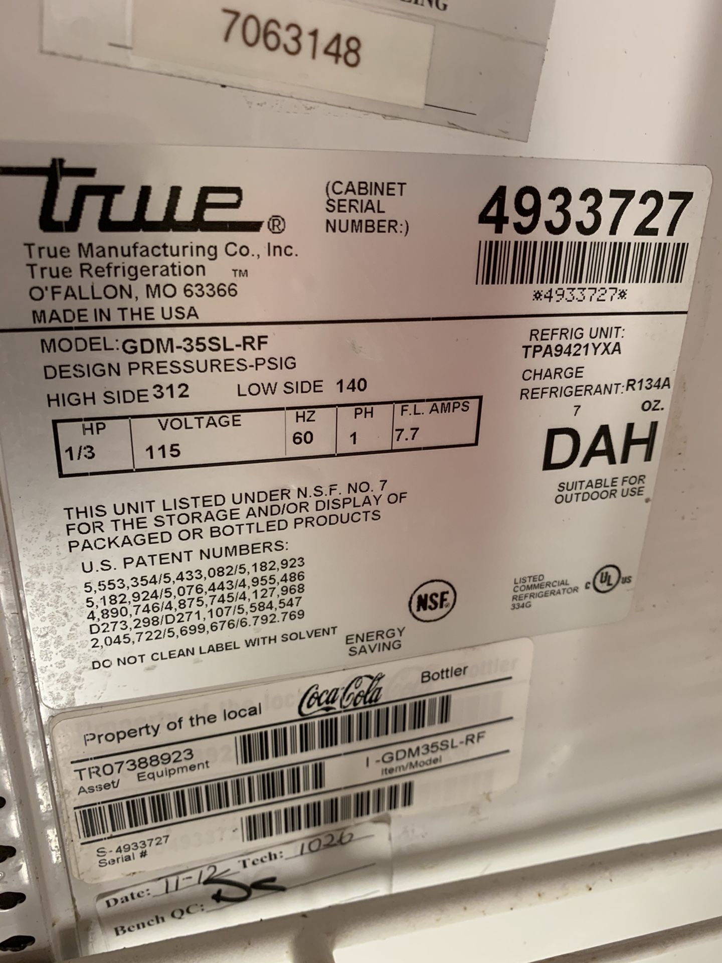 TRUE DOUBLE DOOR REFRIGERATOR / GDM35SLRF for Sale in Montclair, CA