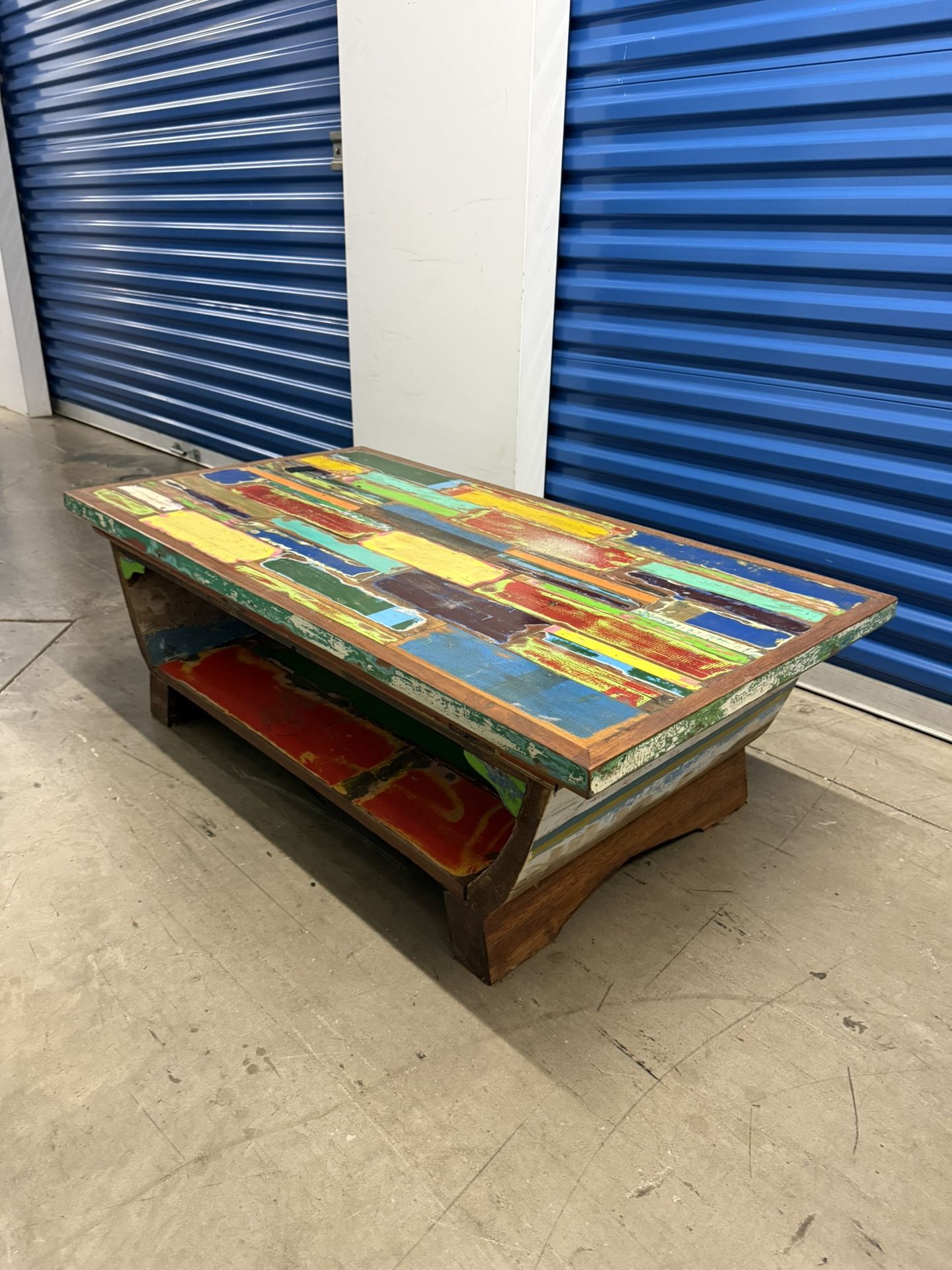 Recycled Teak Boat Wood Coffee Table