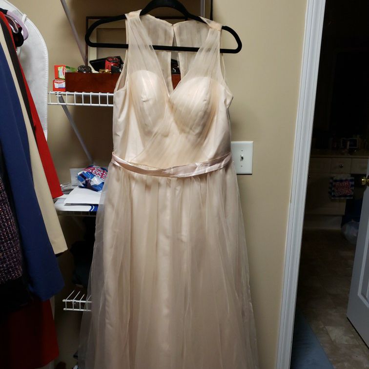 David's Bridal Blush Dress Sz 16