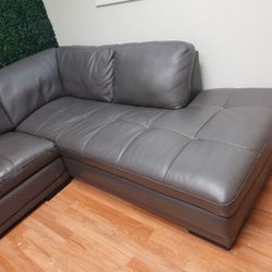 Light Brown Leather Couch 