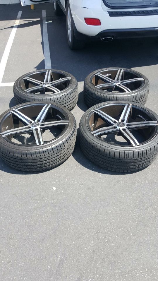 Used 4Rims 20" Versante Wheels VE228 Black M loachined Rims 5 lugs