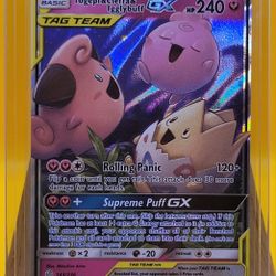 Pokemon Card - Togepi & Cleffa & Igglybuff GX Cosmic Eclipse 143/236 Ultra Rare [Tag Team] NM