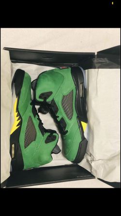 Air Jordan 5s apple green