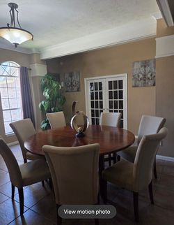 72 inch Wood Round Duning Table