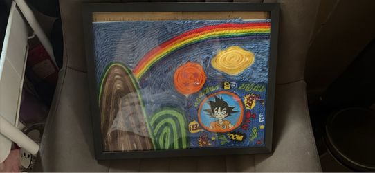 Framed Dragon Ball Z Mixed Media Artwork