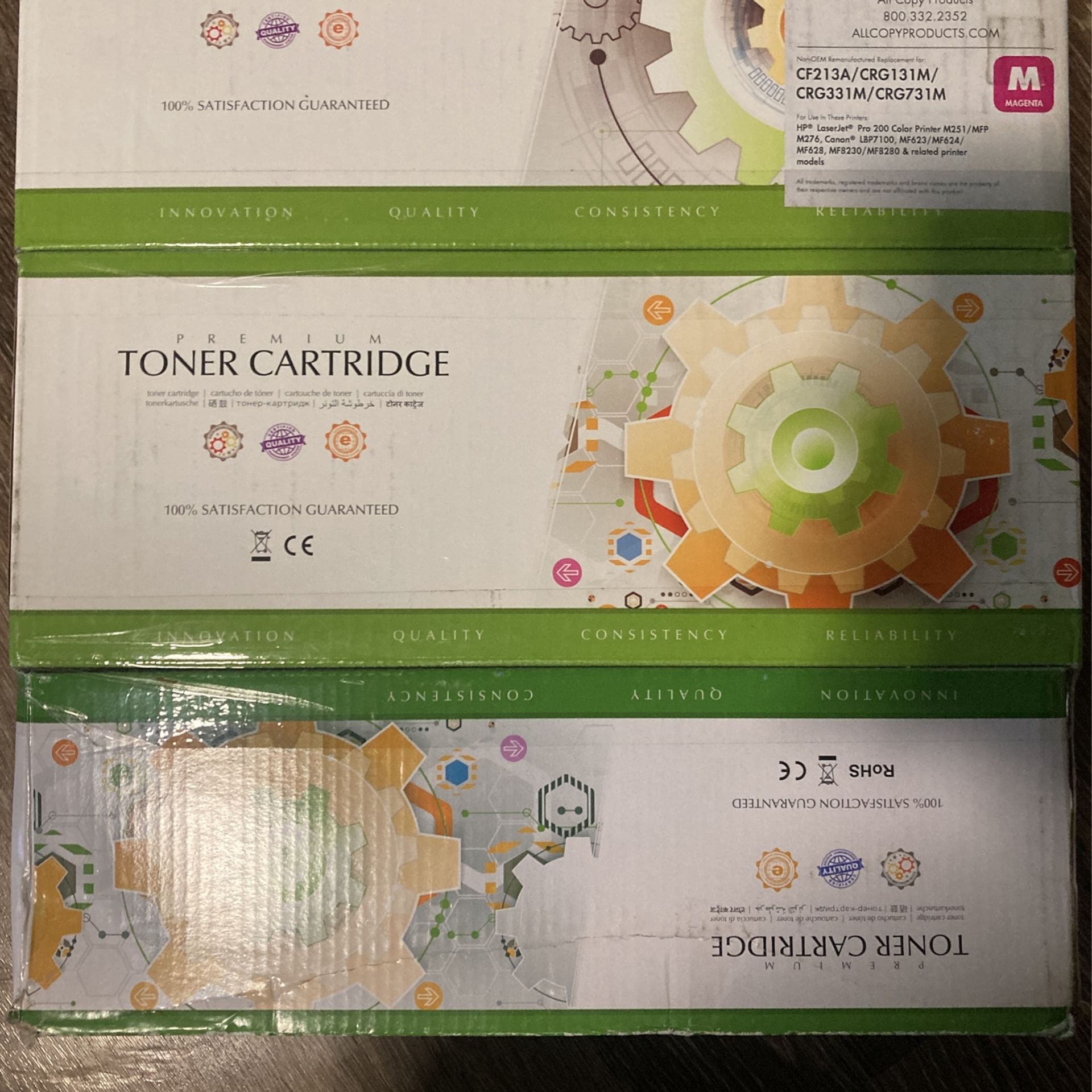 Premium Toner Cartridge Package (M, K, and C)