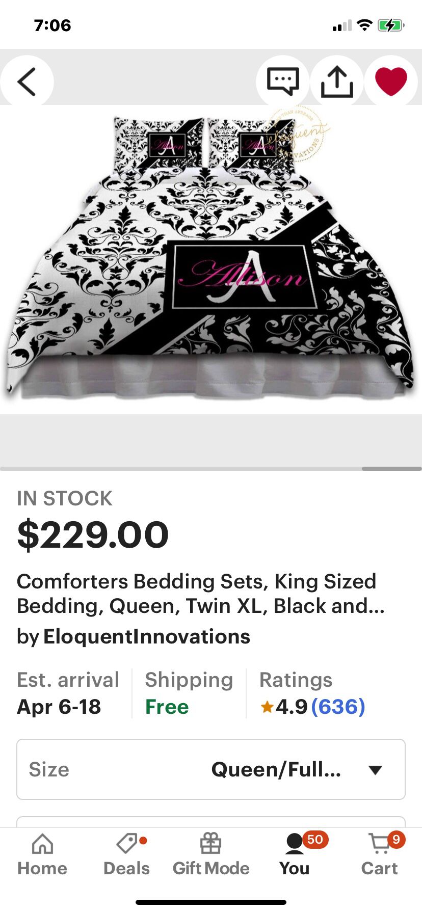 Beautiful Comforter Set (queen)