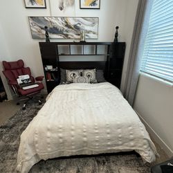 Full Bed With Bookshelves And Drawers 