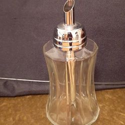 Vintage bistro style glass and metal sugar pourer