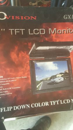 12" TFT LCD Monitor - Flip down for car