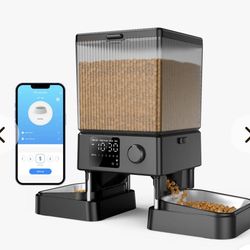 Automatic Cat Feeder With 5G WiFi, Automatic Cat Food Dispenser For 2 Cats Small Pets, 20 Cups/5L Timed Dry Food Dispenser With APP Control