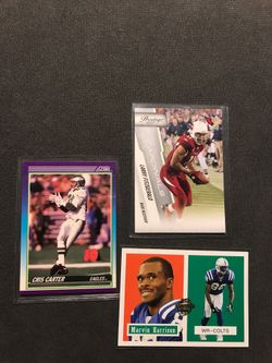 3 NFL WR cards (Carter, L. Fitz, Marvin H)