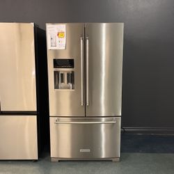 Kitchen Aid Stainless Steel Bottom Freezer Refrigerator‼️