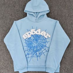 Skyblue Sp5der Hoodie Size M