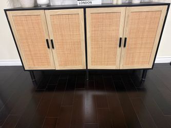 Rattan buffet cabinet