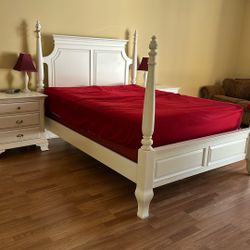 Queen Size Bed Frame (only Frame) 2 Night Stand And Dresser