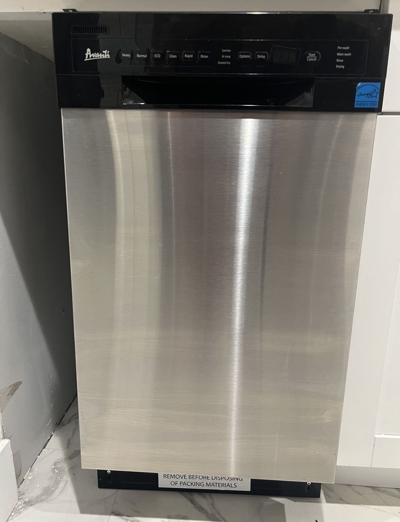 Avanti 18in Dishwasher ERROR E1