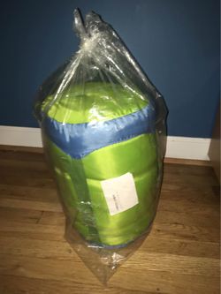 Kids Sleeping Bag for Camping - Green and Blue - Brand New Never Used - Sleepovers and Campouts