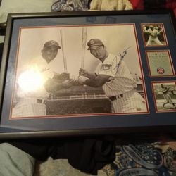 Large Autographed Billy Williams And Ron Santos Picture Authentic 