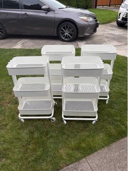 White ikea utility cart
